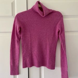 j crew cashmere turtleneck pink